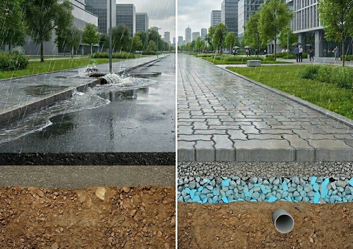Piso Intertravado Permeável: Drenagem Urbana e Sustentabilidade